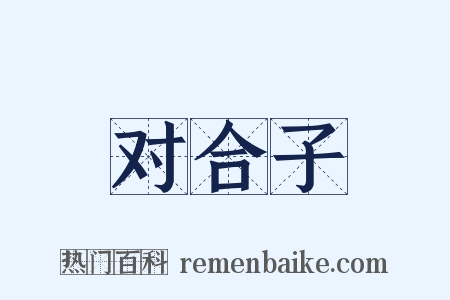 对合子是什么意思的图片